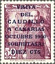 Spain 1951 Visita Del Caudillo A Canarias 50 + 10 CTS Brown Edifil 1088